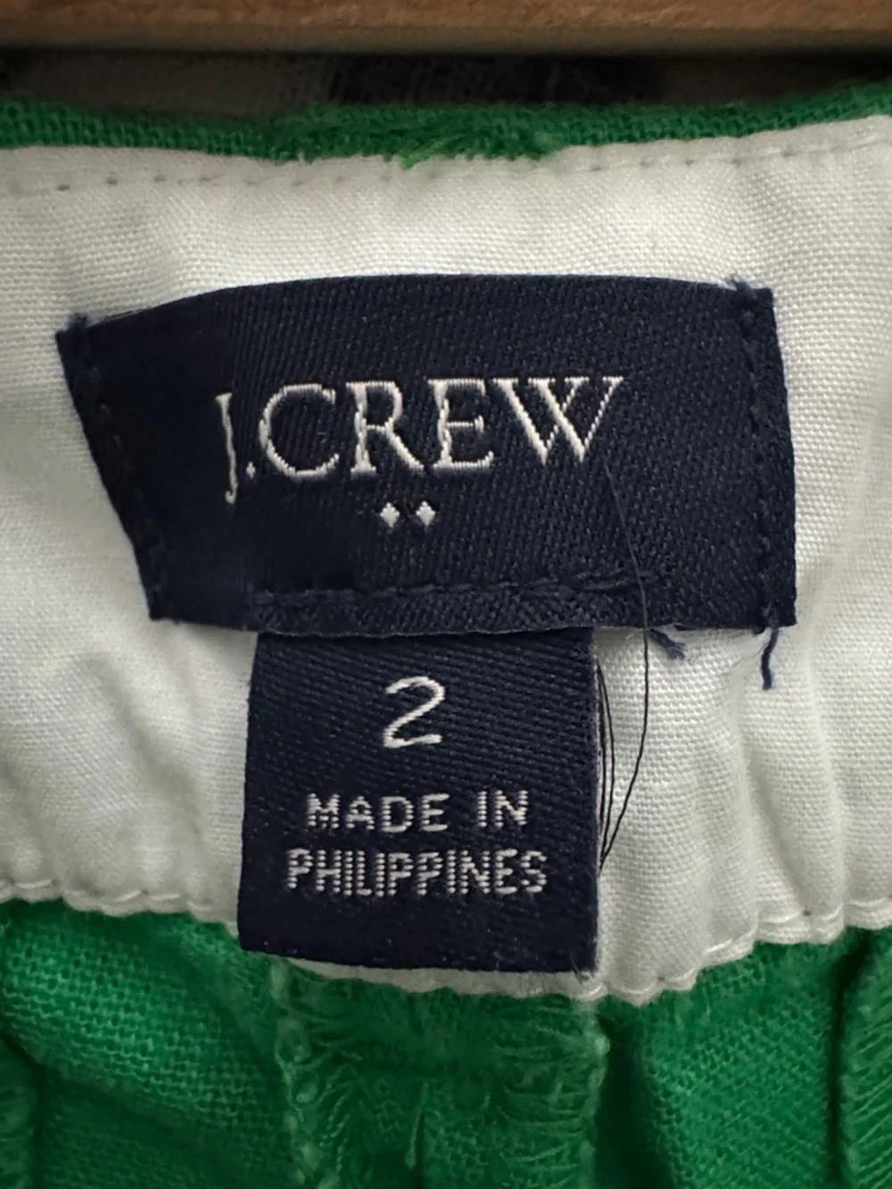 J. Crew Kelly Green Scalloped Hem Shorts